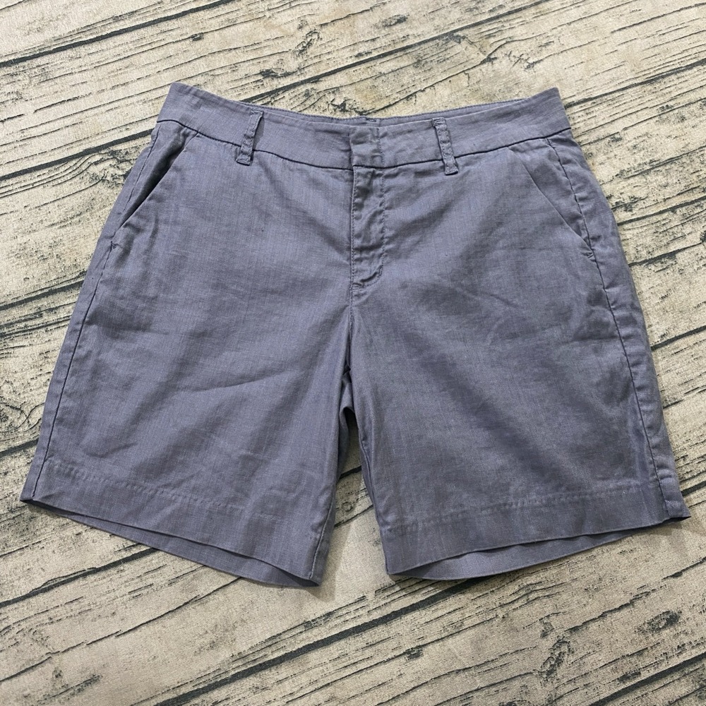 Level 99 Womens 28‎ (30") Linen Lyocell Blend Shorts Gray Style CH1494SF